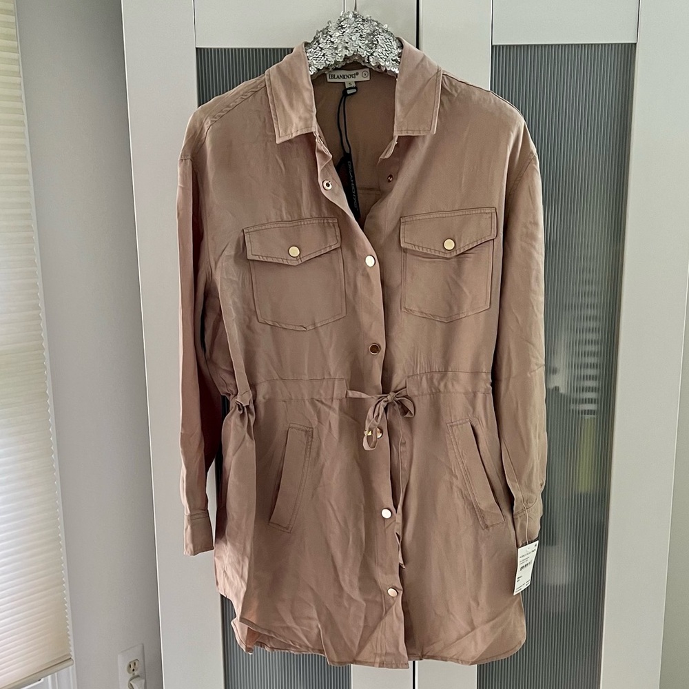 Blank NYC Light Brown Button-Down Shirt
